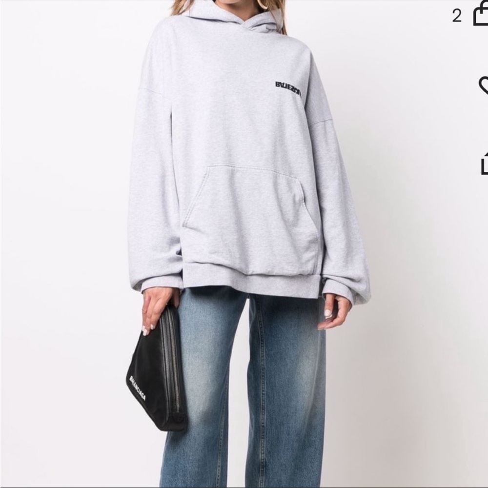 Balenciaga Wide Fit Hoodie w Embroidered back NWT - Picture 11 of 11